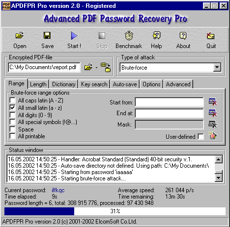 Advanced Pdf Password Recovery Pro -  11